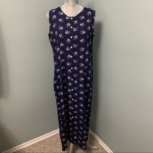 WOOLRICH Maxi lightweight summer Dress size Large floral print cottagecore